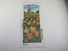 Collection D  art Windmill On Tulip Hill Needlepoint Tapestry Canvas 8in By 19in