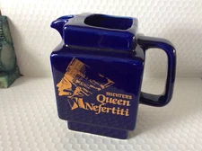 Michter's Queen Nefertiti Water Pitcher Gold Cobalt Blue