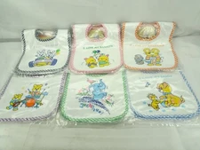 Baby Bibs 12 Pack Mummy Daddy Grandma Grandpa Junior Joy Easy Fasteners  TF