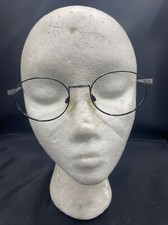 Vintage Marchon Acclaim Pewter Amber Metal Oval Eyeglasses FRAMES ONLY engraved