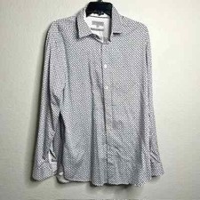 Ted Baker London Black  White Geometric Button Up Shirt Size 5