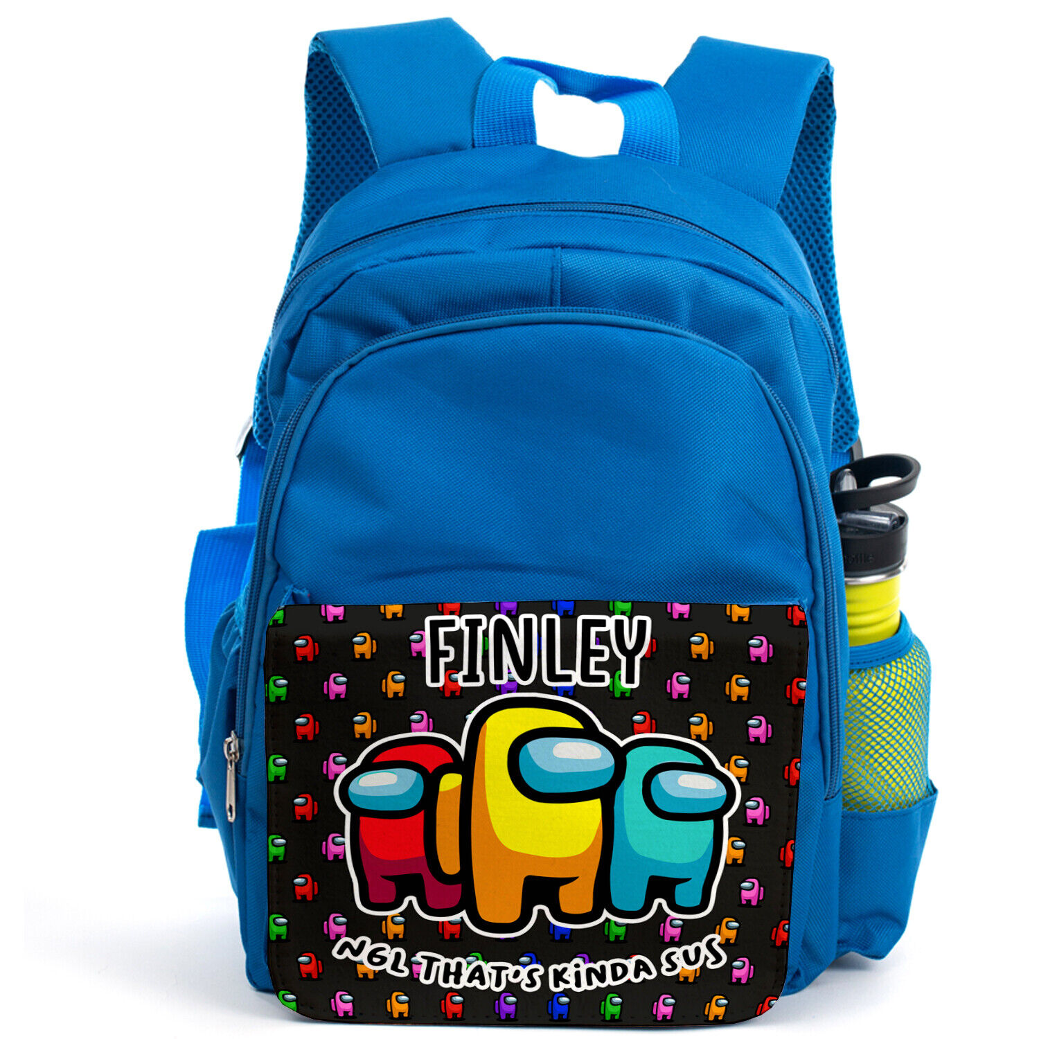 Personalised Among Us Backpack Boys School Bag Children Blue Gamer