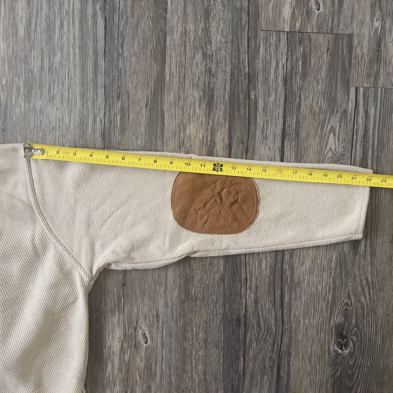 Orvis Leather Trim Button Down Jacket Sweater Lea… - image 9