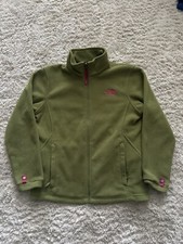 The North Face Green Fleece Zip Up Pink Accents Kids L 14-16 / Woman  s XS