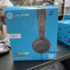 JLab JBuddies Learn On-Ear ￼Kids Headset Tangle Free 3.5 mm Jack Microphone