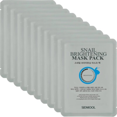 SIDMOOL Snail Brightening Mask Pack 20g x 10ea SET