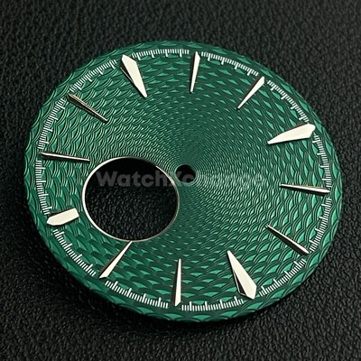 35mm Green & Silver Cocktail Texture Watch Dial Face For Seiko NH38 Movement