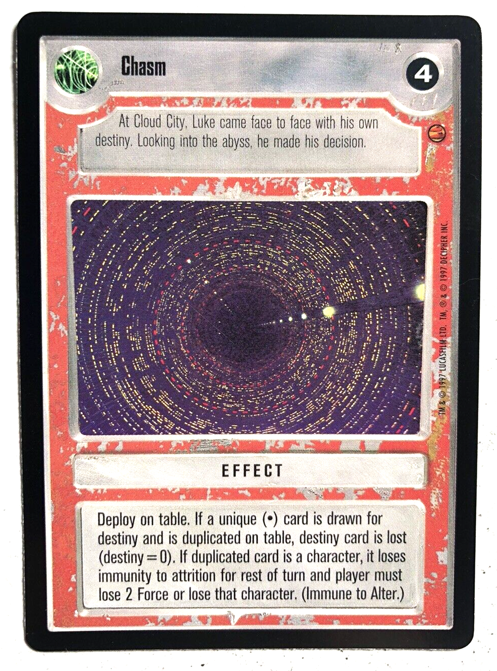 Star Wars CCG Chasm Cloud City LIGHT SIDE Decipher SWCCG NEAR MINT NM-image