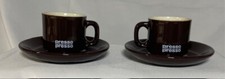 presso/presso nescaf� espresso cups set 2 piece d'brown