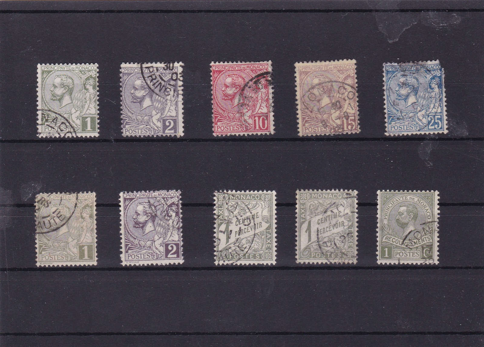 monaco 1891 used stamps ref 6967