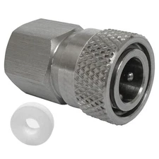 Paintball PCP Female Thread Stainless Steel Coupler HPA CO2 Air Tank Adapter
