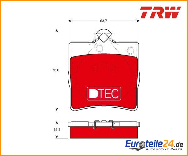 Bremsbelagsatz, Scheibenbremse Dtec Cotec Trw GDB1335DTE-image