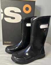 Bogs Classic Waterproof Pull On Rain Boots Black Kids Size 4