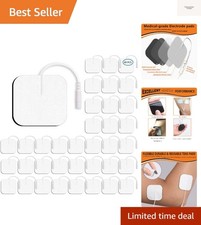 SM Electrodes Tens Unit Electrode Pads 40Pcs, Reusable TENS Unit Pads with Up...