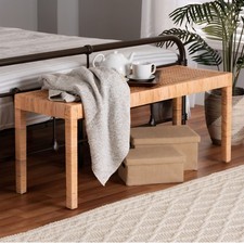 Baxton Studio Abelia Wooden Bench Large