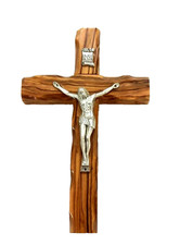 Cross Crucifix Wall Olive Wood Blessed Hand Made Jerusalem Holy Land Gift