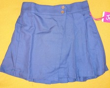 Justice Asymmetrical Pleated Girls Skirt size L 12-14 With Built-In Short Navy