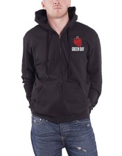 Green Day Hoodie American Idiot Band Logo new Official Mens Black Zipped
