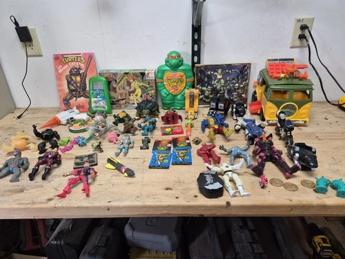 Huge Vintage Action Figure Lot. Tmnt, He-man, Power Rangers,  See Pictures!