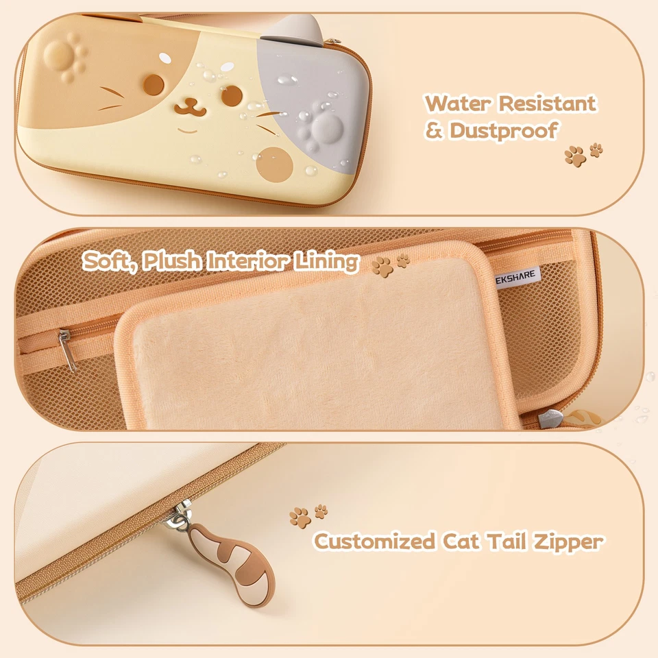 GeekShare Custodia da Trasporto per Nintendo Switch 2025 Spessa Custodia Calico Cat - Immagine 4 di 4