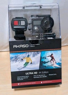 Akaso Brave 4 4K / 1080p 20MP ActionCam viel Zubehör OVP