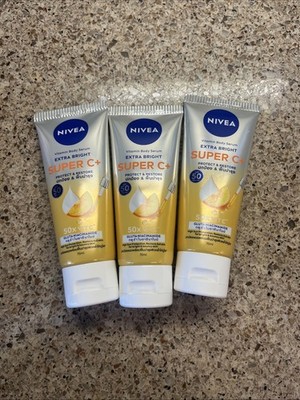 Nivea Extra Bright Super C+ Body Serum SPF50+++ Set Of 3
