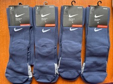 Lot Of 4 Nike Park III Cushioned SOCCER Socks Over Calf Blue Mens Size M 6-8 NEW