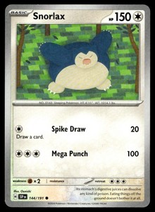 Snorlax 144/191 SV08: Surging Sparks NM Pokemon TCG | Buy 10 Get 10 Free