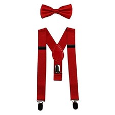 Baby Suspenders and Bow Tie Set Adjustable Kids Suspender Bowtie Sets for Boys