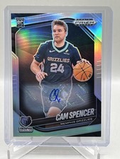 CAM SPENCER 2024-25 PANINI PRIZM BLACK ROOKIE AUTOGRAPH SILVER RC AUTO 