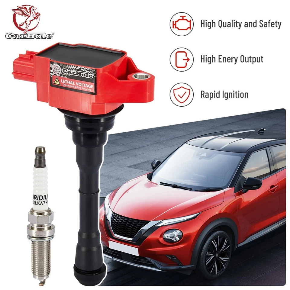 Juego de 4 bobinas de encendido y bujías UF659 para Nissan Juke 1,6 L 2011-2017 Foto 2 de 4