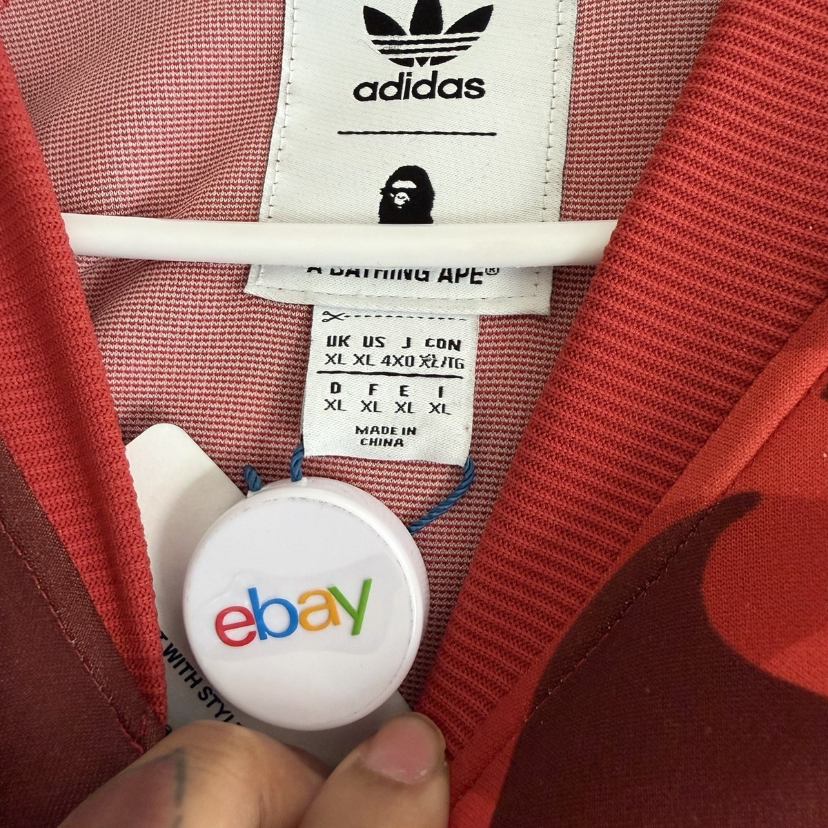 RARE Adidas x BAPE A Bathing Ape Men's Tracksuit Red Camo Jacket