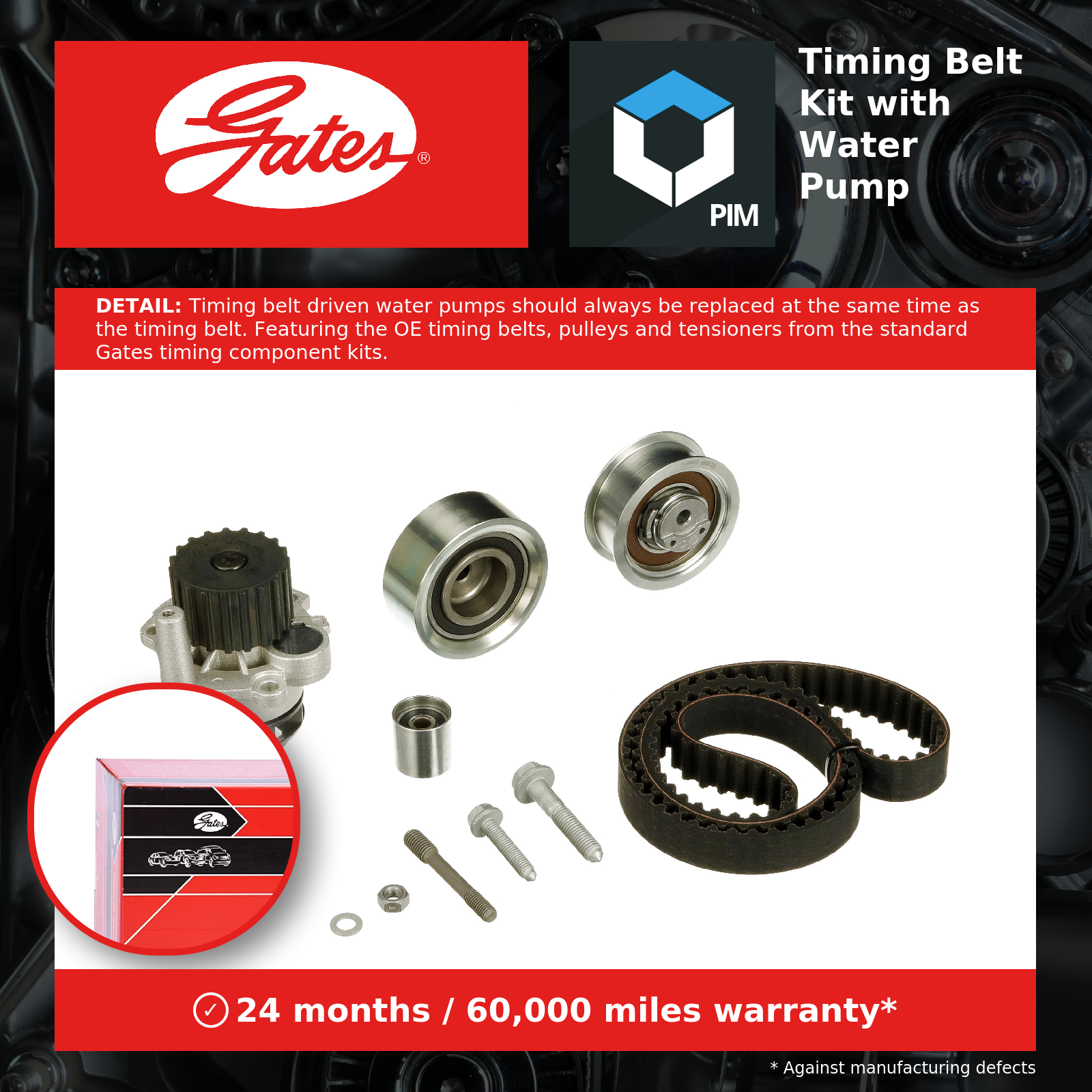 WATER PUMP & TIMING BELT KIT KP25559XS-1 FOR SKODA FABIA/Praktik/Combi VW 1.9L - Image 14