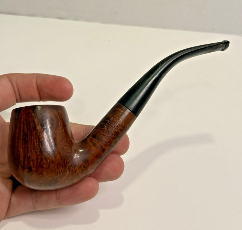 Jobey 145 Meerschaum Filter Smooth Bent Briar Estate Tobacco Smoking Pipe