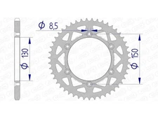 38044 - compatible with Yamaha YZ 450 F (CJ21) 450 2016-2017 aluminum crown