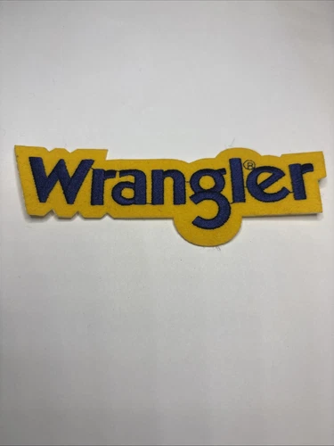 Iron Sew On Patch - Wrangler Cowboy Jeans BgC - Picture 1 of 3