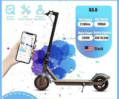 Electric Scooter G5.0 36V 10.5AM High Capacity Battery 21 Miles Range 19 Mph