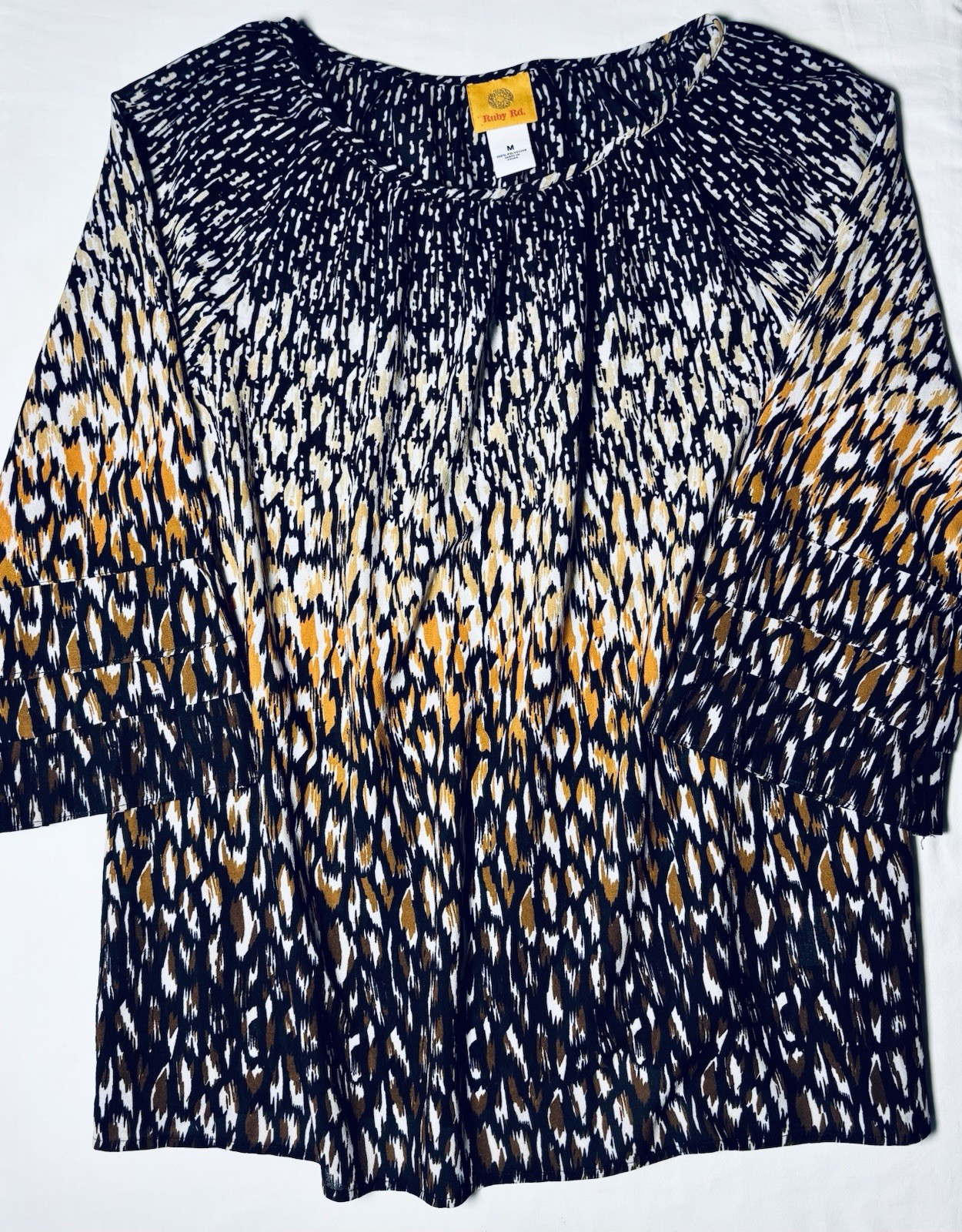 Ruby Rd Lightweight Flowy Pullover Print Top Wome… - image 1