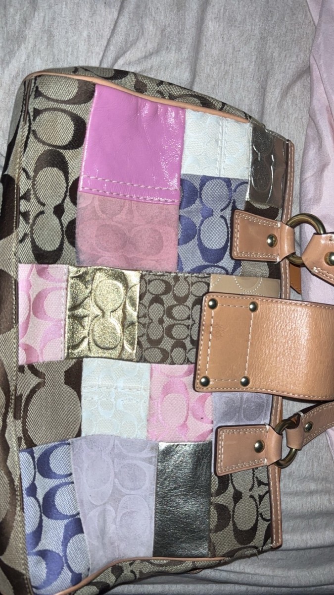 Coach Patchwork B06Q-10018 Multicolor Crossbody Shoulder Bag