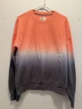 Ampersand Avenue Pullover Sweatshirt Chasing Sunset Coral/Gray Size Medium NWT