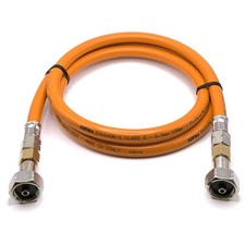 1.5m LPG High Pressure Gas Hose Orange 21.8mm LH x 21.8mm LH Propane/Butane