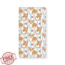 Streeyiu Corgi Baby Crib Sheets Orange