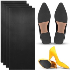 4Pcs Non-Slip Shoe Pads, Bottom Protector and Gummies for Heels, Black