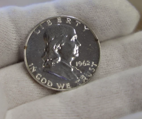 1962 US Franklin 50C Proof Nice Coin