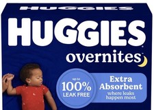 Huggies Disposable Overnight Diapers - Size 5 - 17 Ct OPEN BAG BOX