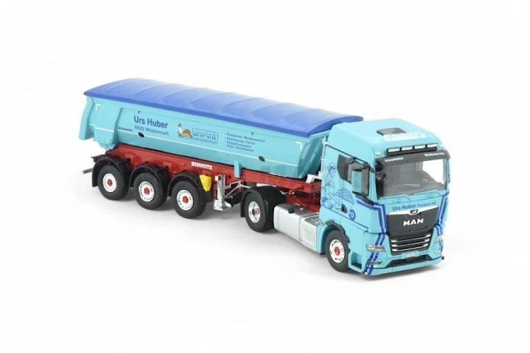 TEKNO 86007 MAN TGX GM con semirimorchio vasca - Urs Huber 1/50 - Immagine 2 di 4