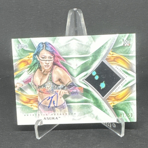 Topps 2019 WWE Undisputed Asuka Autograph Relics Green #UAR-AK /50