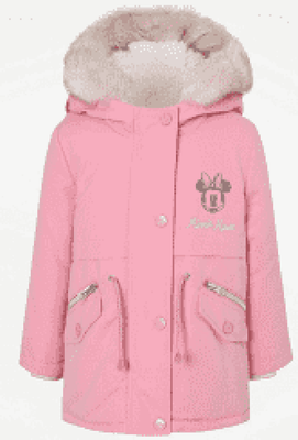 Girls Pink Disney Minnie Mouse Hooded 