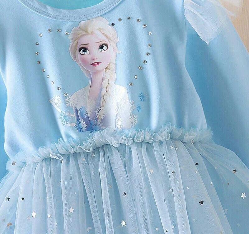 Beautiful Elsa Frozen Disney Girl Dress 2-8 Years Tutu Princess Dresses