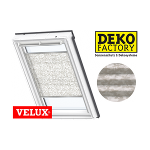 Velux Elektro Faltstore Plissee Alle Grossen Vom Typ Ggl In Dekor Braun Weiss Ebay